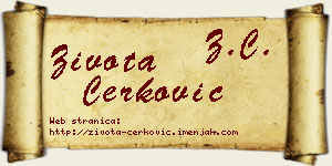Života Čerković vizit kartica